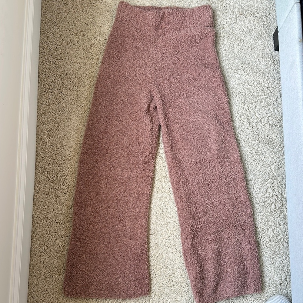 SKIMS Cozy Textured Pants in Mauve